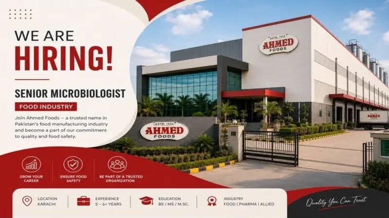 Senior Microbiologist Jobs in Karachi at Ahmed Foods